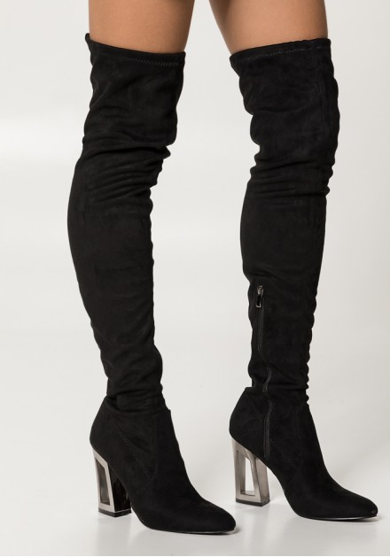 Overknee suede μπότα
