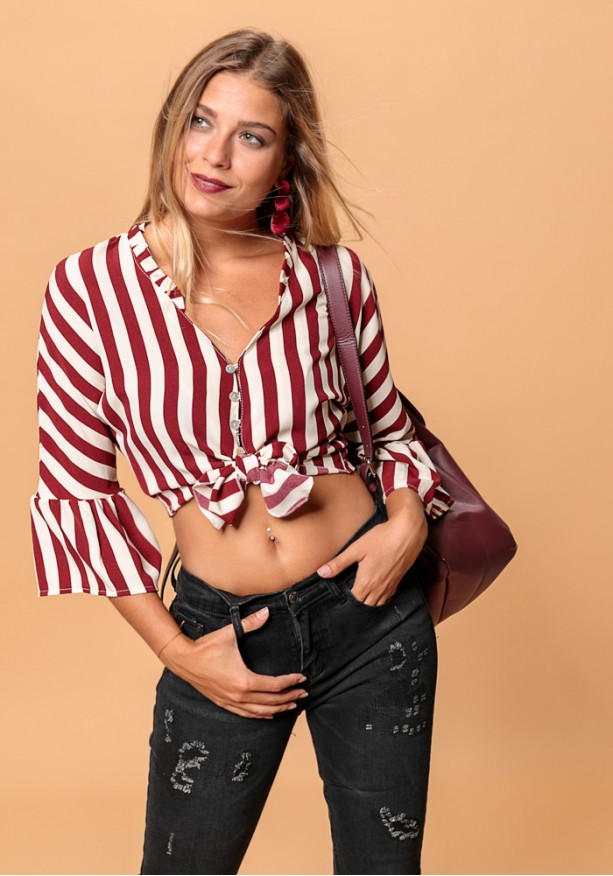 Πουκάμισο crop top